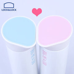 LOCK&LOCK portable thermos cup mug cup cup LHC4113 400ml white-collar students White pink (cup brush)