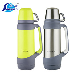 Outdoor 24 hour thermos cup, 304 stainless steel male female thermos kettle, 1.2 liter thermos bottle, cup Fruit green 800ml double cover