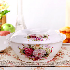 Tangshan Guci 9 inch lead-free product pot soup tureen with cover pot microwave ceramic tableware free Palace Love of roses [palace pot]