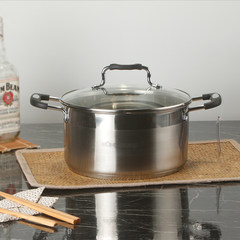 The export of 304 stainless steel double bottom pot 24cm non stick pot cooker pot pot soup pot ears thickened