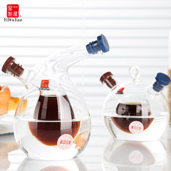 A house kiln heat-resistant glass intimate oil and vinegar oil and vinegar bottles in a bottle of creative pot dual-use oil-water separation circular