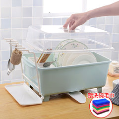 Oversized covered kitchen water filter basket chopsticks rack storage box Lishui plastic storage rack cupboard White 400ml