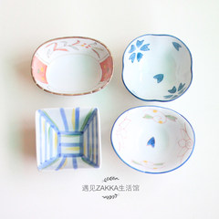 Japanese style and wind hand-painted ceramic bowl, small bowl of rice bowl, creative snack bowl, dipping bowl, sushi seasoning dish, tableware road