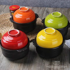 High temperature resistant flame for single ceramic stone pot pot soup pot rice casserole porridge pot cooker cooker sub yellow