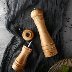 Zurich home black pepper grinder, home restaurant, Western wooden condiment grinder, western style seasoning bottle trumpet