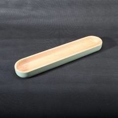 Lcliving Thailand imported rubber wood bread trough, sushi, fruit tableware, kitchen, creative gadgets Tuba 9.5X45X4cm