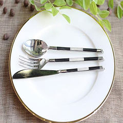 The inscription is [house] modern minimalist capillipedium Minshuku design model cutlery set three sets of cutlery