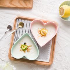 Modern housewife, candy color series, heart-shaped bowl, love baked bowl, petal baked salad bowl, dessert soup bowl Petals bowl size set white