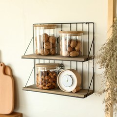 Cosmetics shelf desktop kitchen storage rack frame can be suspended hanging bunk bed iron rack brown