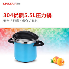 Ling Feng 304 stainless steel 20cm pressure cooker pressure cooker for electromagnetic oven pot lid to send 5.5L packet mail steamer Pink
