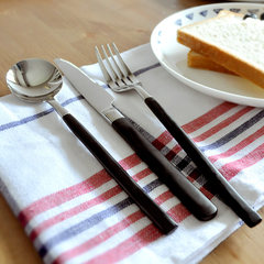 Western food tableware, stainless steel steak, knife and fork set, spoon plating, black steak, knife fork A fork