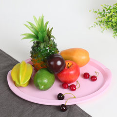 Simple modern European Cup of tea tray rectangular plate creative fruit plate cake tray plastic tray Pink one big one little suit