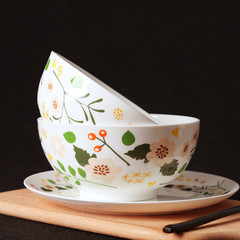 Hame small flower bone soup bowl dessert bowl meters high English pastoral style bowl lovely floral bowl 6 inch bowl / single