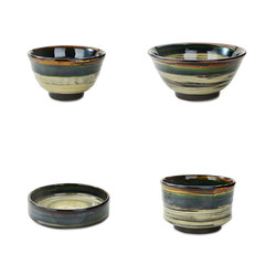 Three ceramic bowl lovely bowl home eat a bowl of steaming bowl of Japanese bowl bowl Steamed Rice small bowl creative tableware SFC020