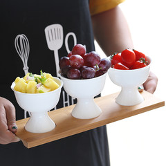 Creative ceramic bowl of ice cream pudding dessert salad bowl cup goblet suit milkshake cup with ice cream ball tray a cup