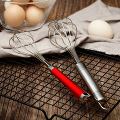 Stainless steel whisk egg with a mini hand household kitchen gadget is egg egg beater mixer Manual silver whisk with long handle