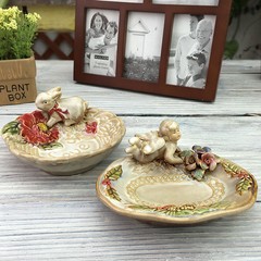 American retro ceramic, handmade soap, soap box, ashtray, jewelry, aromatherapy, key dishes, home decoration gifts angel