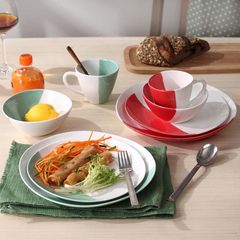 Creative Suite Hotel Restaurant ceramic tableware Western-style food dish soup bowl rice snack dish household tableware Red irregular suit
