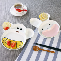 Every day special creative children's breakfast set, set of Western dishes, ceramic tableware, rice dishes, steak dishes Naughty monkey (a big small suit)