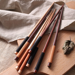 ShunMin/ along with Japanese style and natural wooden chopsticks and chopsticks tableware environmental health bamboo chopsticks Primary black thread
