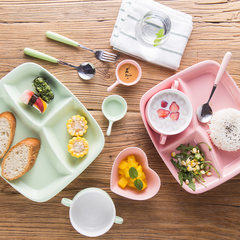 Creative snack dishes, ceramic Japanese dishes, children's plates, fruit plates, breakfast dishes, one person tableware Five pieces of white dinner plate