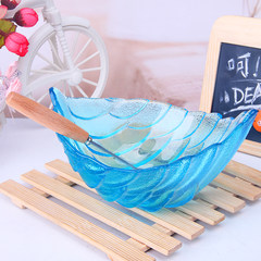2018 new European style creative melon dish, feather dry fruit snack bowl, dining dish, simple dish mail Sea sky blue