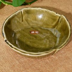 Export of Japanese crude pottery, handmade old retro Japanese ceramics, special-shaped rice bowl, small bowl, creative shallow bowl