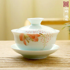 Courtyard Jingdezhen met hand-painted ceramic cup Kung Fu tea bowl bowl bowl three cup tea set The lotus bowl