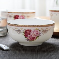 Guzhici 5/7 inch bowl bowl of soup bowl bowl of porridge bowl bowl microwave Shou ravioli bowl ceramic bone china 7 inch straight bowl