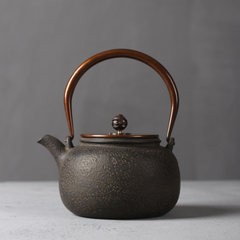 Hand painted iron pot, kettle, tea pot, tea set in southern Japan Ito mouth · old iron pot (no water heater)
