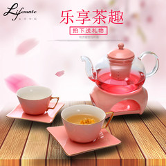 Shipping pastoral glaze ceramic flowers and tea tea pot heat thickening filter glass tea cup of coffee Jasmine tea - classic type - Sky Blue 2 cups -