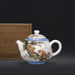 [nine] de Wit Jingdezhen ceramics hand-painted pastel handmade Kung Fu tea teapot