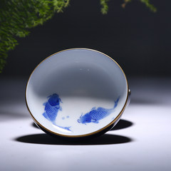 Kung Fu tea set tea cup Jingdezhen handmade Craig blue home large single cup customized ceramic Masters Cup