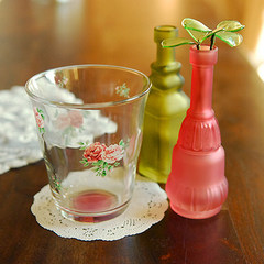 Spot Japanese purchasing Zakka gorgeous rose Italy glass, round glass cup Italy glass