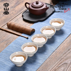 Let de Church Hill white jade porcelain teacups set ceramic white porcelain tea cup household gift Kung Fu Tea The white jade jade Cup Cup - shiny cup