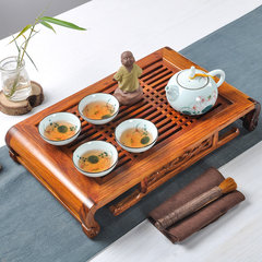 Kung Fu tea tea tea set tea pear / ebony tea set of hand-painted / coarse pottery tea set 9 Three hand-painted green lotus set a bumper grain harvest pear