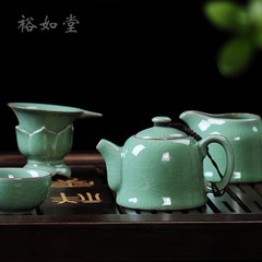 Authentic Longquan celadon set of Kung Fu tea set combination Geyao ice crack Ceramic Teapot Ru gift special offer Di punch'ong