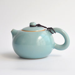 The origin of Ruzhou agate glaze Ru beauty teapot tea ice sheet porcelain antique ceramic tea set Fortune pot