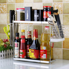 Double kitchen shelf Baig seasoning cans and multifunctional tableware kitchen gadget sauce tool storage rack