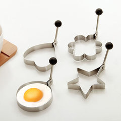 High quality 304 stainless steel fried eggs mold, egg mold, kitchen gadget, mail package D 18/0 children (Star Flower round)
