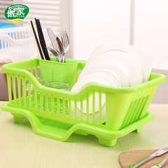 洗碗池沥水架厨房放碗碟架塑料家用碗筷收纳盒餐具用品水槽置物架 白色