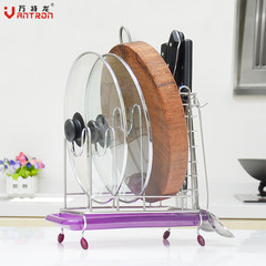 All stainless steel dragon multifunctional kitchen shelf water pot rack knife chopping chopping board rack rack special offer Pink 400ml