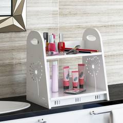 Desktop shelf, plastic kitchen frame, toilet, bathroom, toilet, washing table, cosmetic storage rack, multilayer 211 white