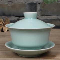 Longquan celadon di Mei Ziqing tureen tea sets tea Fair brother Ru Teapot Tea wash Magenta [simple packaging] -340ML