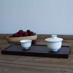 A dry foam Taiwan tea tray simple Japanese Han ebony small bamboo rectangular cup tray Kung Fu Tea