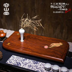 Let the tea tray and rosewood Church Hill wood tray whole drainage type dry foam Taiwan large trumpet Pear freely flowing style of writing -6831