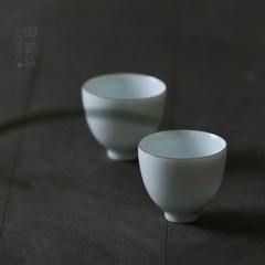 The old porcelain Jingdezhen Yingqing eggshell tea cup ceramic tea Kung Fu tea tea cup mat