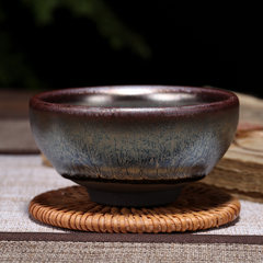 Hand built master cup of tea red glaze ceramic Kung Fu tea oil droplets build a small cup of tea cup Built meditation cup