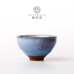 Handmade ceramic tea cup Japanese built tea red glaze bowl tea tea tea master venti Schiff Shajinzhan