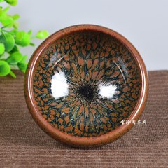 Taiwan ceramic art master Guo Mingqing fambe glaze secret color Tianmu cup oil droplets build the cup of tea